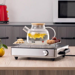 Cocina Infrarroja Portátil Individual de Cerámica y Acero Inoxidable con Acabado Negro Pulido, Resistente al Agua, 3000W, Alta Resistencia a la Temperatura - Product Image 4
