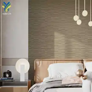 35-METRE özel Modern kumaş geri vinil PVC duvar kağıdı rulo otel ev dekorasyon yangına dayanıklı yatak odası duvar kağıdı