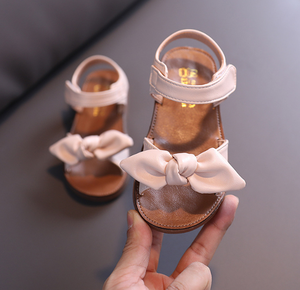 Sandalias de Niña Modernas Antideslizantes con Suela Plana y Suave, Cómodas para el Verano, Decoradas con Lazo, Punta Abierta, Fáciles de Poner - Product Image 4