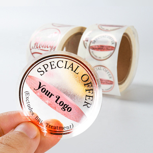 Sticker in ấn biểu tượng tùy chỉnh rõ ràng minh bạch lá vàng dán dầu-proof cá nhân kinh doanh logo và 'cảm ơn bạn' tin nhắn - Product Image 4