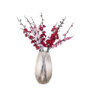 Fleur artificielle CallaFloral, branche unique de fleur de prunier rouge rose, décoration de mariage, style INS, décoration murale végétale - Product Image 5