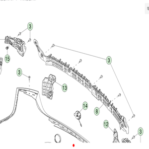 Pièces de carrosserie de support central de pare-chocs arrière HWA <span class=keywords><strong>Model</strong></span> <span class=keywords><strong>3</strong></span> pour <span class=keywords><strong>Tesla</strong></span> <span class=keywords><strong>Model</strong></span> <span class=keywords><strong>3</strong></span> 1757096-00-D - Product Image 6