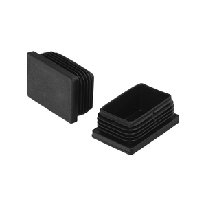 Tappo Terminale Rettangolare in Plastica per Interni Nero. 60x40 mm. Confezione da 100 Unità. - Product Image 1