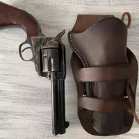 Bestseller Retro Mittelalterliches Steampunk Leder Verstecktes Revolverholster Western Cowboy Pistolenhalter Gürtelzubehör Kostüm