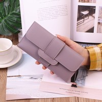 Dompet wanita saku modis dompet kulit PU kecil kustom dompet pendek wanita untuk wanita modis tahan air