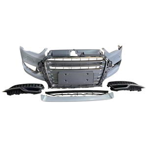Kit de carrosserie automobile <span class=keywords><strong>S3</strong></span> de haute qualité pour <span class=keywords><strong>Audi</strong></span> A3 2014 2015 2016 nouveau pare-chocs avant avec grille et clips en matériau ABS PP - Product Image 1