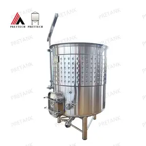 Stainless Steel Sanitary Floating Lid Variable Capacity Open Top Red Wine Fermenter Tank