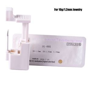 Pistolet de perçage Gaby 14/16g stérile en titane G23 conforme ASTM-F136 pour bijoux, nombril, langue, sourcil, lèvre, outil de <span class=keywords><strong>piercing</strong></span> - Product Image 5
