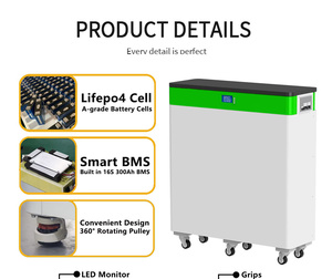 แบตเตอรี่พลังงานแสงอาทิตย์ 51.2V 30kWh 600Ah 48V 30kW 15kW แบตเตอรี่ลิเธียมไอออน 48V สำหรับระบบพลังงานแสงอาทิตย์ภายในบ้าน - Product Image 1