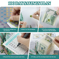 Planner Budget Clear Pocket Folders Holder Envelop Punch Case With Square Money Pouch 52 Cash Envelope Organizer Acrylic