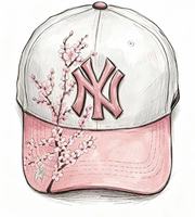 Casquette de baseball style streetwear américain avec broderie fleur de cerisier, effet délavé vintage, patch croix gothique, style NY, casquette de camionneur, casquette de soleil