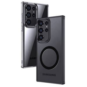 Funda magnética <span class=keywords><strong>de</strong></span> <span class=keywords><strong>cristal</strong></span> transparente para Samsung Galaxy S24 Ultra S24 Plus Funda protectora <span class=keywords><strong>de</strong></span> <span class=keywords><strong>gel</strong></span> <span class=keywords><strong>de</strong></span> goma antiamarilla para Samsung S23 Ultra - Product Image 1