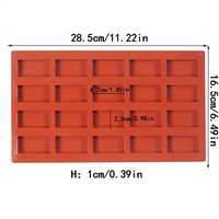 20 Hohlraum Rechteck Schokoladen formen Silikon Candy Mould DIY handgemachte Seifen form Kuchen Dekorieren Backform Eiswürfel schale
