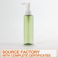 Botella Rectangular de PET Verde Claro Esmerilado de Lujo para Loción, con Bomba Blanca y Sellado Hermético, Envase para Gel de Ducha, ODM