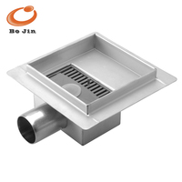 Drain de sol en acier inoxydable pour restaurant commercial BJ-SQFS, drains de douche de luxe, canal de drainage de douche