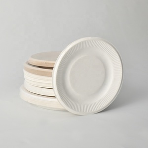 Free Sample Original Supplier Disposable Plates Sugar Cane Paper Dish China Disposable Plates