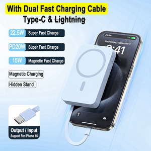 Sạc dự phòng từ tính mạnh 10000mAh tích hợp cáp dữ liệu, sạc nhanh, tiện dụng - Product Image 6