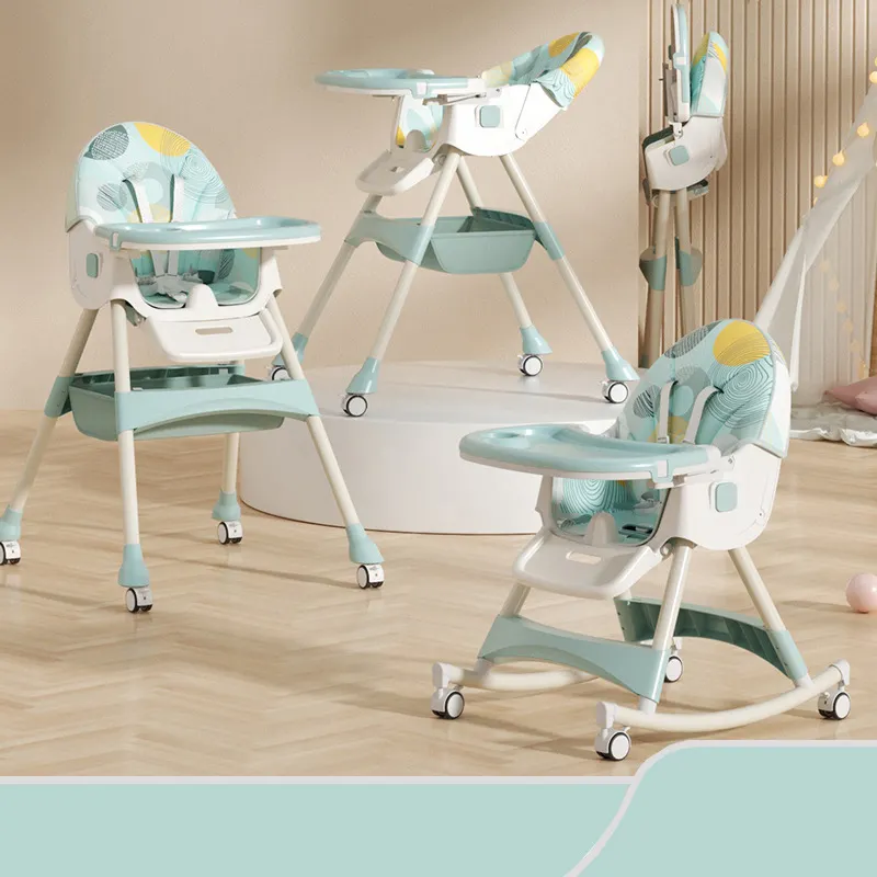 multifunctional high chair foldable portable dual-use dining chairs feeding booster seat children baby dining table and chair