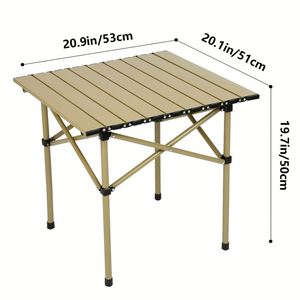 Conjunto de Mesa y Sillas Plegables de Metal para Acampar al Aire Libre y para Picnic en la Playa, con Cuatro Sillas Plegables para Uso en el Gimnasio - Product Image 4