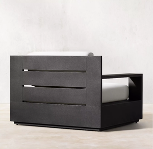 طقم أريكة خارجية من الألومنيوم بسعر المصنع، مقاوم للماء وأشعة الشمس، يرفع مستوى فناءك وحديقتك وفيلتك وشرفاتك - Product Image 3