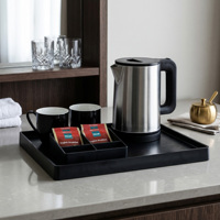 Plateau à capsules de café en cuir personnalisé de qualité commerciale Honeyson C-1S, élégant et durable, pour hôtels