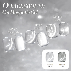BORN PRETTY 10ml Super Shine Clear Base White Cat Eye Gel Polish OEM Tpo Hema <span class=keywords><strong>Free</strong></span> Cateye Nail Gel Polish Varnish for Nail Art - Product Image 2