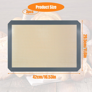Factory Sales Non-Stick <b>Silicone</b> <b>Baking</b> Mat Food Safe Heat-Resistant Reusable <b>Silicone</b> <b>Baking</b> Sheets for Microwave Oven Tray Pan - Product Image 2