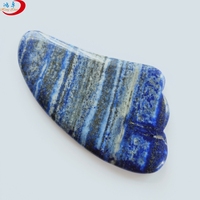 HZ bricolage outils de Massage Gua Sha grattage outil de Massage naturel bleu Lapis Lazuli Guasha conseil outil de grattoir traditionnel