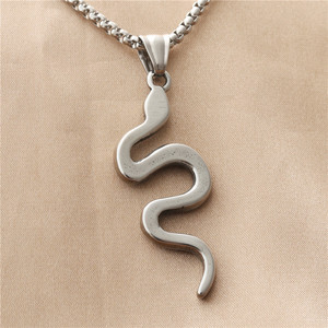 <b>Snake</b> Pendant Necklace Stainless Steel Men's Animal Retro Punk Style 190109 - Product Image 2