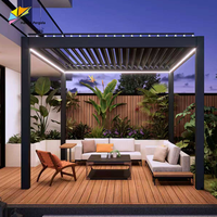 Auvent autoportant réglable pour terrasse, toit rétractable télécommandé, pergola