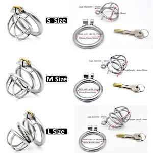 Yamamoto Federbelasteter Edelstahl-Keuschheitskäfig Kleines Penis-Fesselgerät Männlicher Peniskäfig BDSM-Spielzeug - Product Image 6