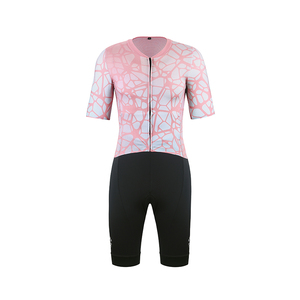 Ensemble de vêtements de cyclisme pour hommes, combinaison de vélo de <span class=keywords><strong>route</strong></span> à manches courtes, combinaison de cyclisme avec rembourrage 3D, combinaison de triathlon aérodynamique - Product Image 1