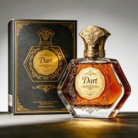OEM&ODM Flacons de parfum en verre irrégulier de 100 ml avec design gaufré doré, couleur personnalisée, logo et boîte d'emballage acceptés