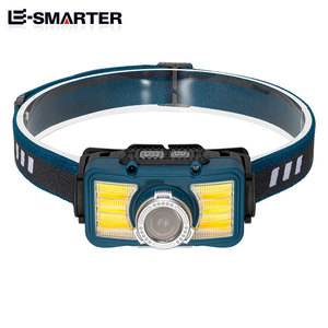 Linterna Frontal Potente, Lámpara Frontal <span class=keywords><strong>de</strong></span> Aluminio, Resistente al Agua IP66, Sensor LED, Linterna Frontal COB - Product Image 1