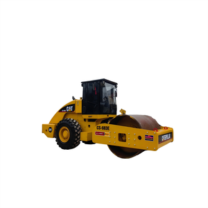 Compacteur à tambour unique diesel d'occasion de haute qualité Cat CS683E CS56B avec moteur et pompe, pour terrassement, certifié CE EPA - Product Image 1