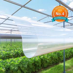 UV 저항 200 마이크론 플라스틱 필름 폴리 터널 온실 전체 세트 상업용 온실 키트 대규모 농업 - Product Image 2