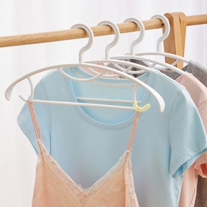 Custom Logo/Color Hangers Household Non-slip Traceless Wide Shoulder Cannot Afford to Bag Plastic <b>Clothes</b> <b>Rack</b> Hanging <b>Clothes</b> - Product Image 1