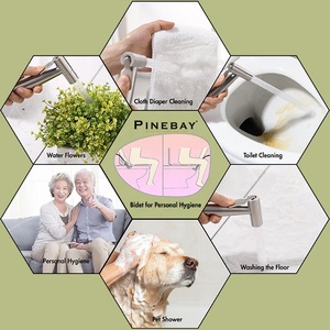 PINEBAY, лидер продаж, портативный хромированный Сукно для биде - Product Image 3