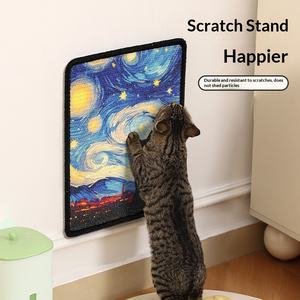 Griffoir mural vertical en sisal pour chat, peinture à l'huile, multi-usages, sans peluches, tapis à gratter pour chat, vente en gros - Product Image 4