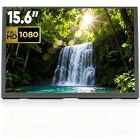 Écran IPS FHD 1080P de 15,6 pouces avec deux haut-parleurs, adapté aux ordinateurs portables, tablettes Mac, PS4, consoles Xbox
