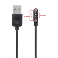 60cm montre intelligente pour enfants câble de chargeur USB cordon câble de charge d'alimentation 2Pin 9.0mm 4Pin 9.0mm espace magnétique 16.5mm
