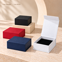 Boîte à bijoux magnétique à rabat personnalisée avec logo, best-seller, pour ranger bagues, boucles d'oreilles, colliers, bracelets, emballage cadeau, tailles personnalisées