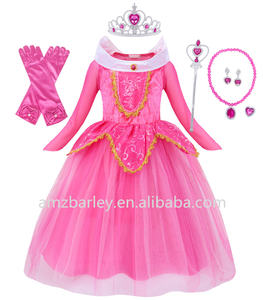 Costume da Principessa Aurora per <span class=keywords><strong>Bambina</strong></span> Travestimento Cosplay Abito da Festa di Compleanno e Ballo per Bambini 5 Pezzi - Product Image 6