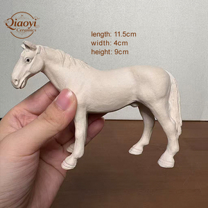 Yi Xing fait à la main en céramique Style rétro cheval blanc artificiel déco Style jardin bonsaï décoration <span class=keywords><strong>extérieur</strong></span> artisanat exquis - Product Image 2
