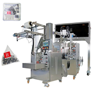 Machine d'emballage 2-en-1 pour sachets de thé pyramidaux triangulaires 3g 5g 10g, avec sachet intérieur en nylon et fibre de maïs et pochette extérieure pour thé aux herbes et aux fleurs