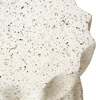 Table d'appoint torsadée en terrazzo sculpté unique, table d'appoint irrégulière créative, design moderne, pour chambre, maison, hôtel, décorative