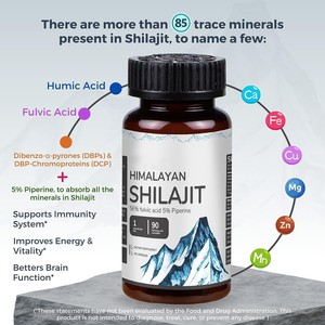 Shilajit OEM/ODM para soporte inmunológico Cápsulas de Shilajit del Himalaya Cápsulas de extracto de Shilajit Soporte cerebral Suplemento de ácido fúlvico - Product Image 2