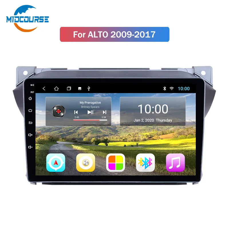 2G RAM 9 inch Android 10 Car Multimedia Player For Suzuki alto 2009 2010 2011 2012 2013 2014 2015 2016 Quad-core GPS Wifi