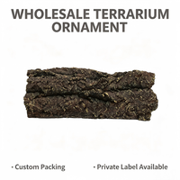 Décoration de terrarium durable en résine, imitation de bois, grand accessoire de cachette