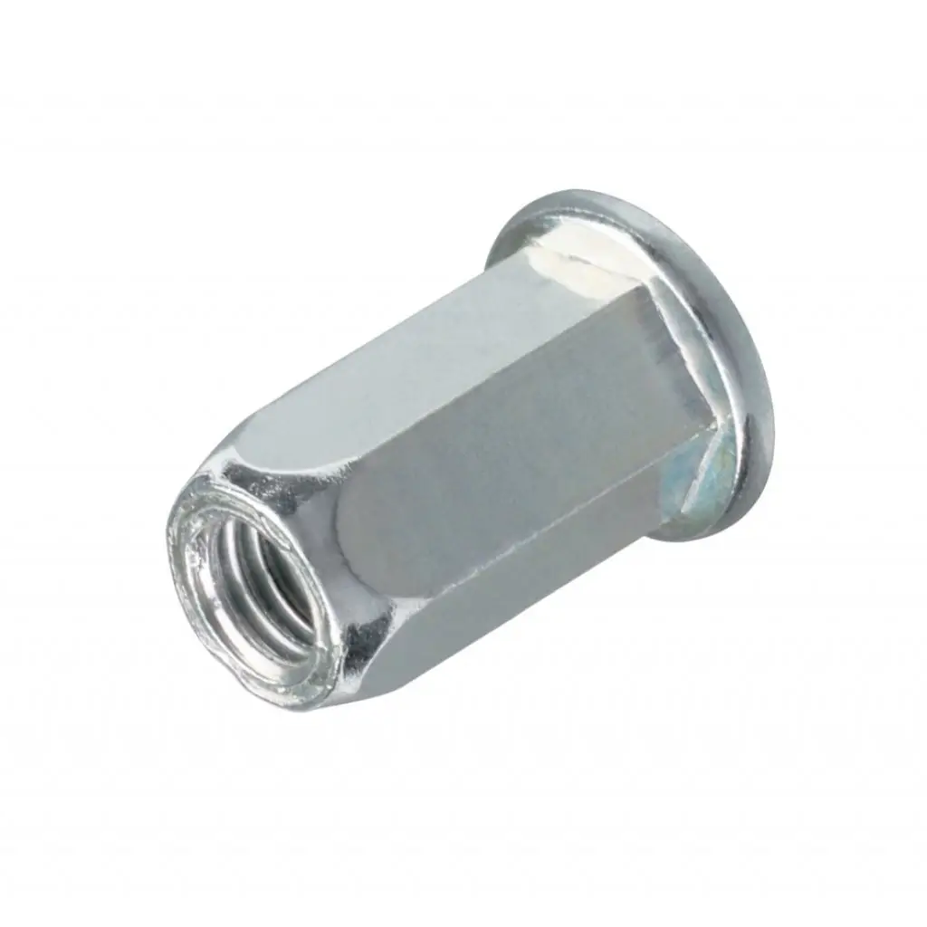 high quality flat head hexagon riveted nuts stainless steel carbon steel full hex body rivet nut
